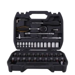 Deli 45 Piece Socket Set 1/4 Inch Drive CRV Steel for Auto Repair - Deli