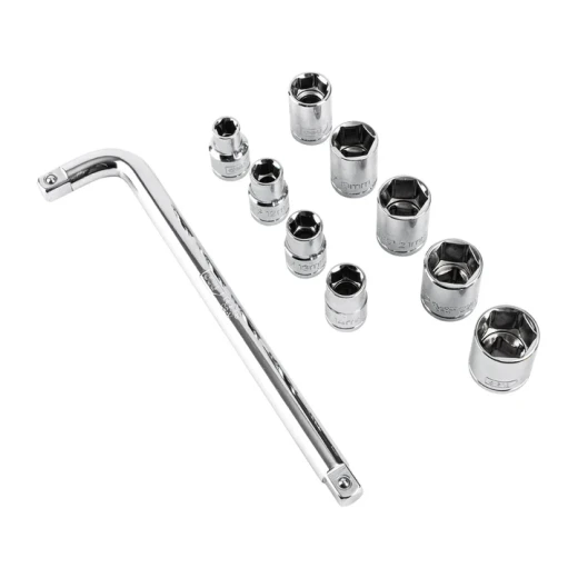 Deli Socket Set 10 Piece 1/4 Inch Cr V Steel Automotive Repair Kit - Deli - Image 4