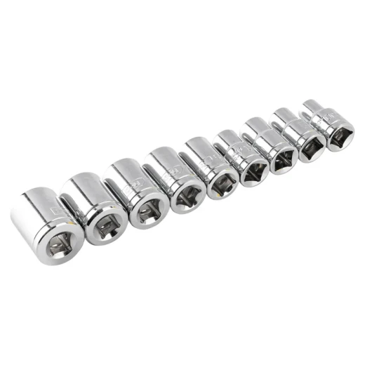 Deli Socket Set 10 Piece 1/4 Inch Cr V Steel Automotive Repair Kit - Deli - Image 3
