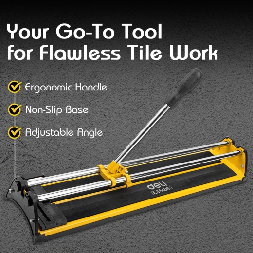 Deli 24 Inch Manual Tile Cutter, 12mm Cutting, Porcelain and Ceramic Tile - Deli - Image 4
