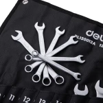 Deli Combination Wrench Set EDL130012A, Carbon Steel, 12-Piece, Metric Sizes - Deli