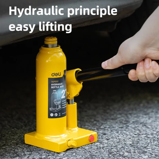 Deli 2T Hydraulic Bottle Jack, 105mm Lift, Automotive Repair Tool - Deli - Image 5