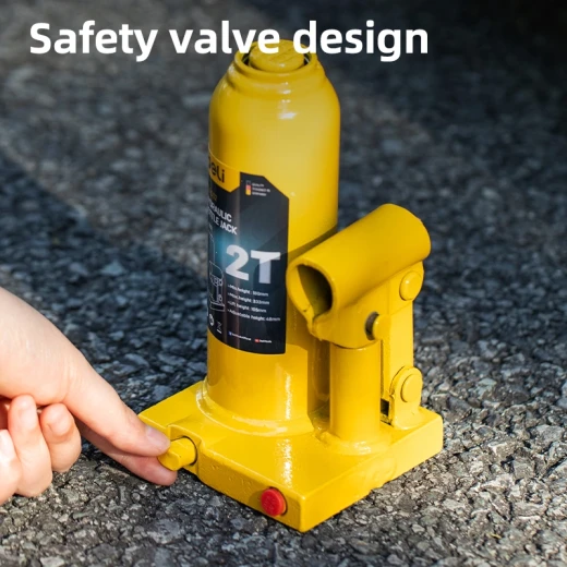 Deli 2T Hydraulic Bottle Jack, 105mm Lift, Automotive Repair Tool - Deli - Image 3