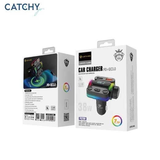 Lenyes CA886 Multi-Function Car Charger with Bluetooth 5.1, 38W PD+QC3.0 Fast Charging, Hands-Free Calling, and Ambient Lighting Lenyes CA886 Multi-Function Car Charger with Bluetooth 5.1, 38W PD+QC3.0 Fast Charging, Hands-Free Calling, and Ambient Lighting