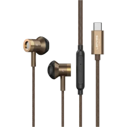 سماعات لينيس LF106 سلكية بمنفذ Type-C مع مشغلات Hi-Fi 14 مم وميكروفون مدمج وكابل مقاوم للتشابك بطول 1.2 متر بتصميم مريح وخفيف الوزن