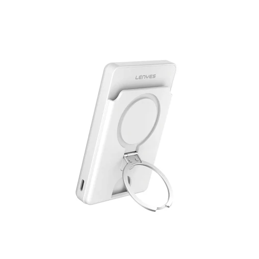باور بانك لينييس PW006D لاسلكي مغناطيسي 5000 مللي أمبير شحن MagSafe سريع 15 واط شحن PD 20 واط مدمج للغاية أبيض - لينيس - Image 7