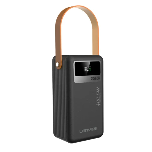 باور بانك لينيس موديل PX691D بسعة 60000 مللي أمبير، 222 واط/ساعة، شحن سريع 22.5 واط، منافذ متعددة، شاشة رقمية، كشاف طوارئ مدمج، لون أسود باور بانك لينيس موديل PX691D بسعة 60000 مللي أمبير، 222 واط/ساعة، شحن سريع 22.5 واط، منافذ متعددة، شاشة رقمية، كشاف طوارئ مدمج، لون أسود