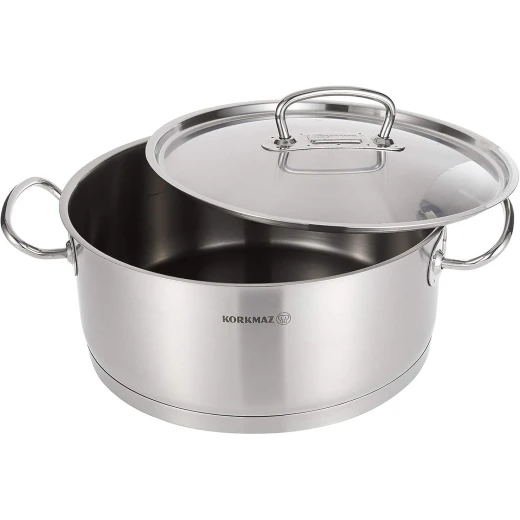 Korkmaz Stainless Steel Proline Cooking Pot Silver 28 cm 1.8 Liters Capacity - Korkmaz - Image 2