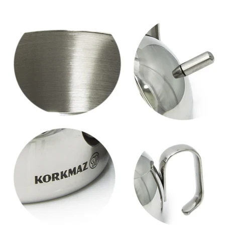 Korkmaz Pera Stainless Steel Milk Pot with Insulated Handle 0.42 Quart Turkish Made - Korkmaz - Image 4