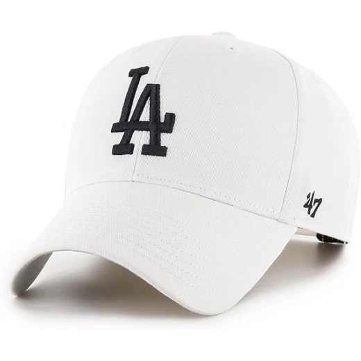 47 Brand Los Angeles Dodgers MVP Basic Baseball Cap White Adjustable Snapback 47 Brand Los Angeles Dodgers MVP Basic Baseball Cap White Adjustable Snapback