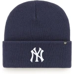 قبعة شتوية 47 MLB Haymaker Cuff Knit لفريق نيويورك يانكيز، لون كحلي، مصنوعة من الأكريليك الناعم، قبعة بيني رسمية بحافة مطوية، دافئة ومريحة، مقاس واحد يناسب معظم المقاسات، مناسبة للرجال والنساء في الأجواء الباردة - 47 براند