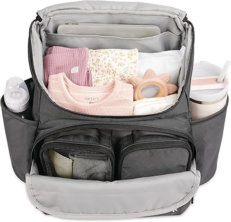 Skip Hop Forma Next Grey Diaper Backpack for Parents with Insulated and Mesh Packing Cubes Water Repellent Laptop Friendly - Skip Hop - Image 3