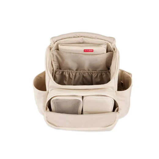 Skip Hop Forma Diaper Backpack Oat Color Water-Resistant with Insulated Pockets and Changing Pad 28 Liter Capacity - Skip Hop - Image 6