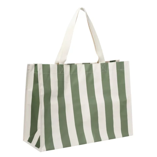 SUNNY LiFE The Vacay Carryall Beach Bag Olive Stripe Oversized Waterproof Durable with Detachable Pouch and Drainage Holes - Sunny life - Image 5