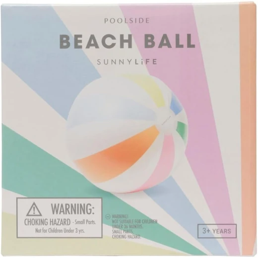 كرة شاطئ قابلة للنفخ من صن لايف بتصميم Pool Side Pastel Gelato بقطر 32 سم - صني لايف - Image 4