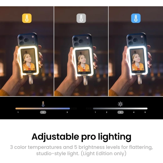 إنستا 360 Snap شاشة سيلفي مغناطيسية 4K للآيفون والأندرويد – شاشة لمس مع تحكم باللمس واتصال سلكي فوري - انستا 360 - Image 5