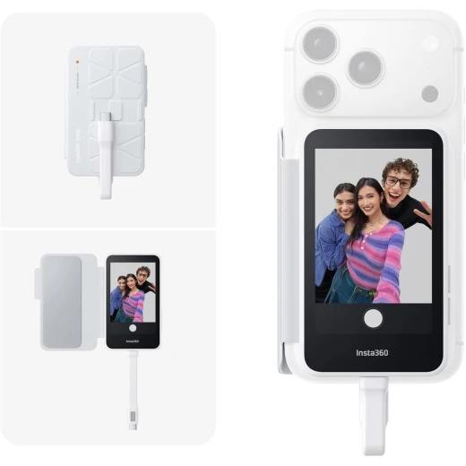 Insta360 Snap Selfie Screen 4K Magnetic Monitor for iPhone and Android with Touchscreen Control and Wired Instant Connection Insta360 Snap Selfie Screen 4K Magnetic Monitor for iPhone and Android with Touchscreen Control and Wired Instant Connection
