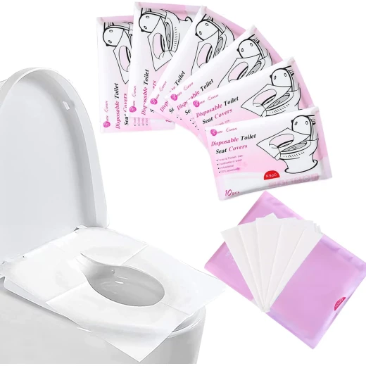 10PCS Disposable Dissolvable Toilet Seat Covers Portable Emergency Seat Cushions for Travel, Business Trips, Camping & Public Restrooms 10PCS Disposable Dissolvable Toilet Seat Covers Portable Emergency Seat Cushions for Travel, Business Trips, Camping & Public Restrooms