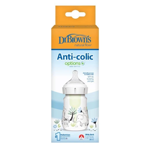 Dr.Browns Plastic Wide-Neck Options+ Bottle, 5 oz/ 150ml , Jungle Design, 1-Pack - Dr. Brown's - Image 5