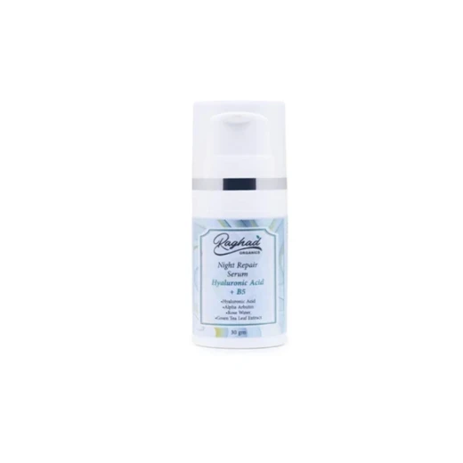 Raghad Organics Alpha Arbutin Night Serum with Hyaluronic Acid and Vitamin B5 for Skin Brightening and Hydration 30gm Raghad Organics Alpha Arbutin Night Serum with Hyaluronic Acid and Vitamin B5 for Skin Brightening and Hydration 30gm