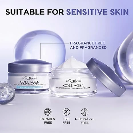 L'Oreal Paris Collagen Moisture Filler Face Cream, Anti-Aging Face Moisturizer (48g) - Loreal paris - Image 5