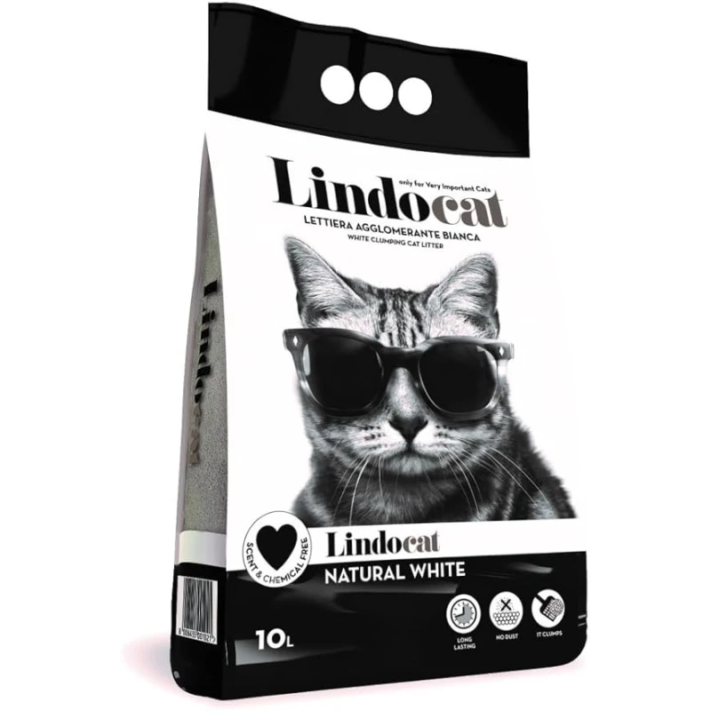 Lindocat Natural Unscented Thick Granule Early Diagnosis Formula Bentonite Cat Litter 10L - Lindocat