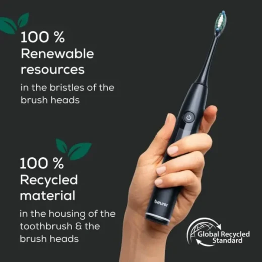 Beurer SC 50 Midnight Ink Sonic Electric Toothbrush with 5 Cleaning Modes and Pressure Sensor Black - Beurer - Image 2