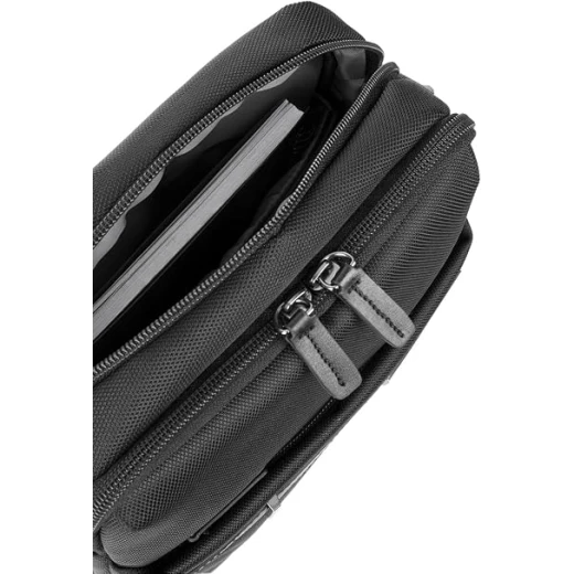 American Tourister Nobeltone Vertical Shoulder Bag Black Polyester Lightweight with Organizer and Adjustable Strap 5L Capacity - Image 5