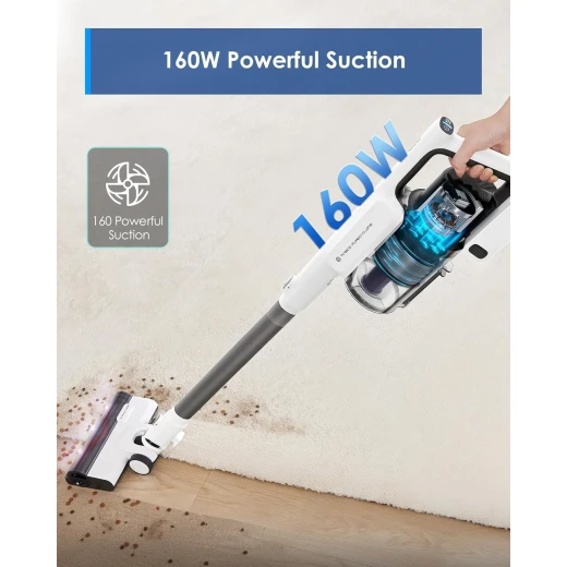 Tineco A30S Cordless Stick Vacuum Cleaner 160W Powerful Suction 60 Minute Runtime 1 Liter Dustbin Grey - Tineco - Image 4
