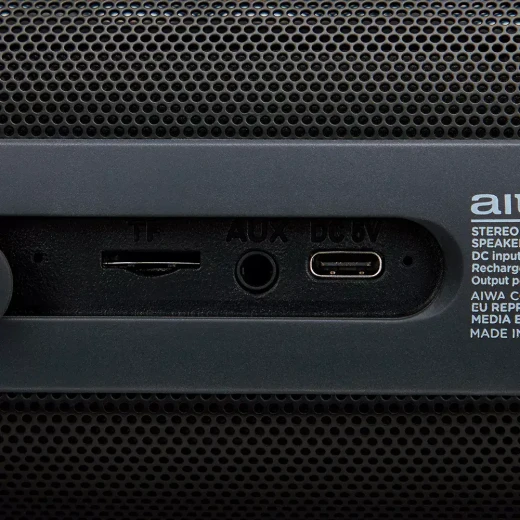 Aiwa BST-650 Portable Stereo Speaker Black 20W RMS Bluetooth 5.0 with HyperBass and RGB Lighting - Aiwa - Image 3