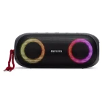Aiwa BST-650 Portable Stereo Speaker Black 20W RMS Bluetooth 5.0 with HyperBass and RGB Lighting - Aiwa