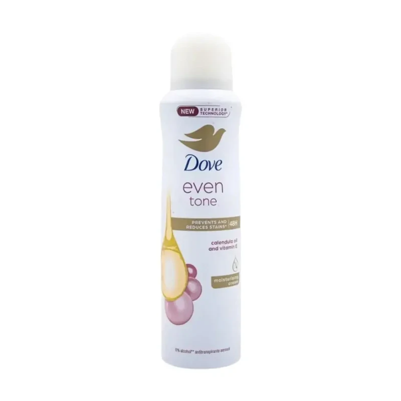 Dove Even Tone Deodorant Spray with Calendula Oil 150ml for Effective Odor Protection and Smoother Underarms - Dove
