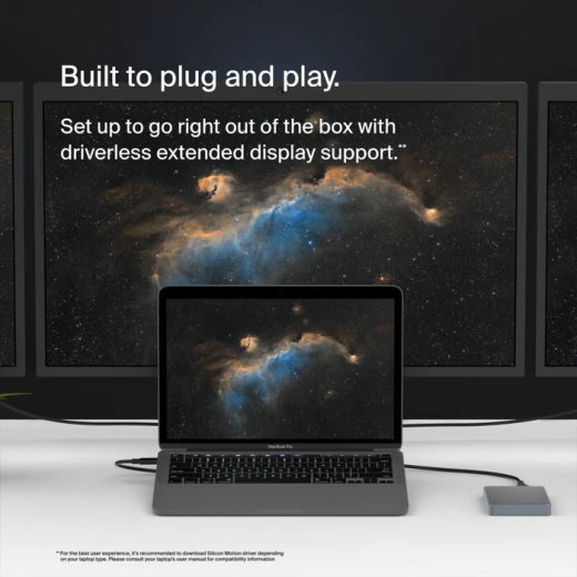 بيلكن Connect محطة إرساء USB-C Pro عالمية 11 في 1 | قاعدة توصيل متعددة المنافذ للحواسيب المحمولة | تدعم توصيل 3 شاشات | شحن سريع Power Delivery بقدرة 100 واط - بيلكين - Image 3