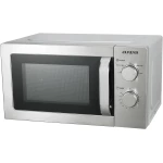 ميكروويف Aiwa MW-200SL بسعة 20 لتر وقوة 700 واط من الستانلس ستيل مع تحكم بمقبض دوار ووظيفة إذابة الجليد باللون الفضي - ايوا
