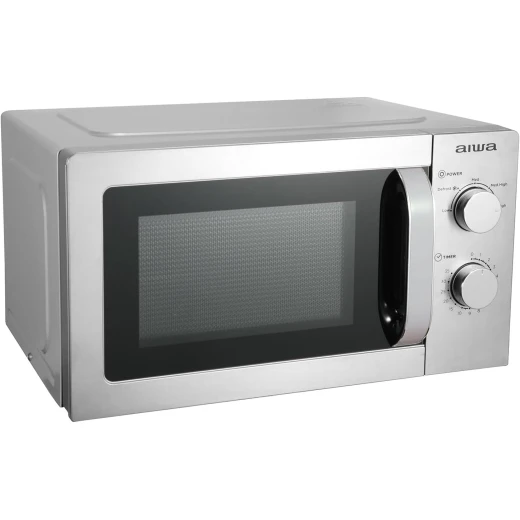 ميكروويف Aiwa MW-200SL بسعة 20 لتر وقوة 700 واط من الستانلس ستيل مع تحكم بمقبض دوار ووظيفة إذابة الجليد باللون الفضي - ايوا - Image 5