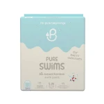 بنطال حفاض سباحة من PureBorn، مقاس S-M، مناسب للأطفال بوزن 6–11 كجم، مصنوع من ألياف البامبو، قابل للتنفس، مصنوع من مواد نباتية (Vegan)، يوفر حماية من التسرب، ناعم ومريح، عبوة تحتوي على 10 حفاضات. - بيور بورن
