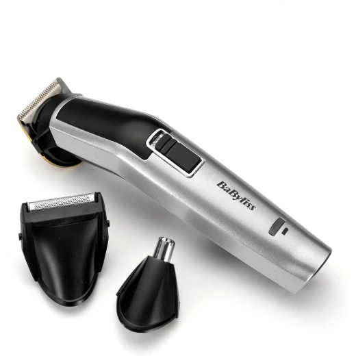 BaByliss MEN MT726E 8-in-1 Carbon Titanium Multitrimmer for Face and Body Grooming Cordless Use 60 Minute Runtime Grey - Babyliss - Image 8