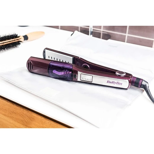 BaByliss iPro 230 Steam Hair Straightener Wet and Dry Titanium Ceramic 230C ST395E for Thick Curly Long Damaged Hair - Babyliss - Image 3