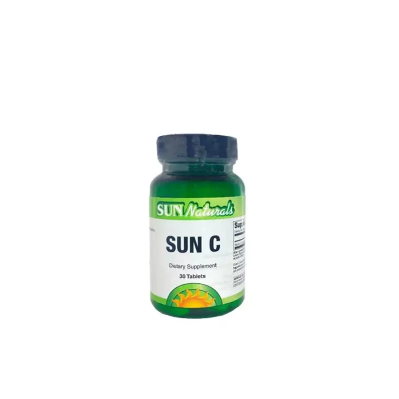 SUN NATURAL C 30TAB is a dietary supplement formulated to support immune health and overall wellness. Each tablet delivers a precise dose of vitamin C to help contribute to daily vitality and antioxidant support. - Sun Natural