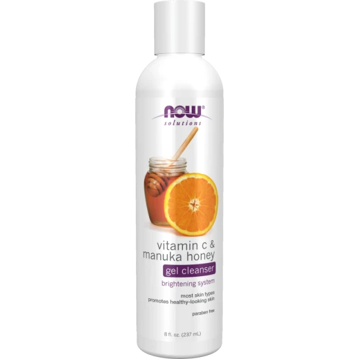 NOW Foods Vitamin C and Manuka Honey Gel Cleanser Brightening System for Healthy Looking Skin 8 Ounce Pack of 4 NOW Foods Vitamin C and Manuka Honey Gel Cleanser Brightening System for Healthy Looking Skin 8 Ounce Pack of 4