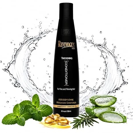 Revivogen MD Thickening Conditioner for Fine & Thinning Hair, 12 oz | Dermatologist Formulated with Biotin & Keratin for Lightweight Daily Conditioning and Soft, Manageable Hair Revivogen MD Thickening Conditioner for Fine & Thinning Hair, 12 oz | Dermatologist Formulated with Biotin & Keratin for Lightweight Daily Conditioning and Soft, Manageable Hair