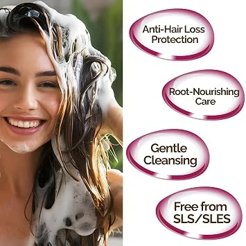 Mineaderm Hair Loss Shampoo for Thinning Hair – Anti Hair-Fall & Strengthening Shampoo with Procapil, Keratin & Amino Acids | Supports Thicker, Fuller-Looking Hair | Gentle SLS/SLES-Free – 10,1 fl oz - Mineaderm - Image 4