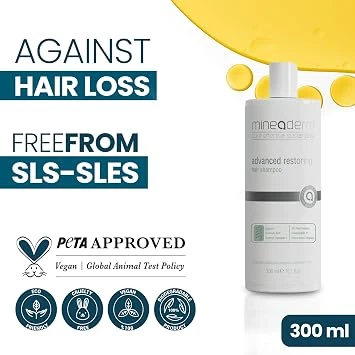 Mineaderm Hair Loss Shampoo for Thinning Hair – Anti Hair-Fall & Strengthening Shampoo with Procapil, Keratin & Amino Acids | Supports Thicker, Fuller-Looking Hair | Gentle SLS/SLES-Free – 10,1 fl oz - Mineaderm - Image 2