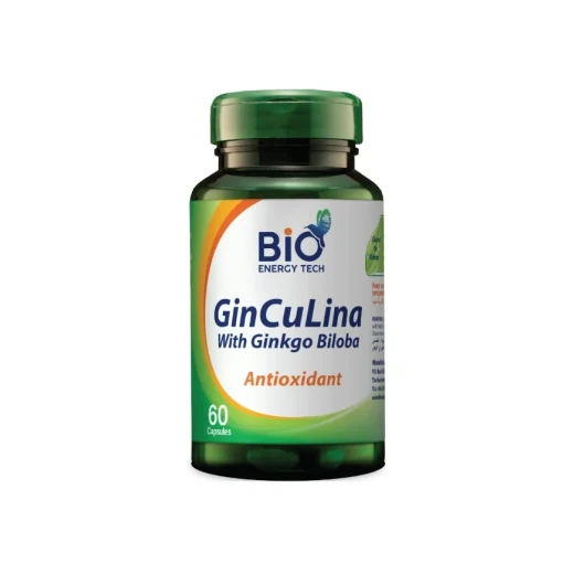 GinCuLina 60 Capsules Bio Energy | Dietary Supplement with Ginkgo Biloba, Nano Curcumin & Spirulina to Support Memory, Focus and Brain Health GinCuLina 60 Capsules Bio Energy | Dietary Supplement with Ginkgo Biloba, Nano Curcumin & Spirulina to Support Memory, Focus and Brain Health