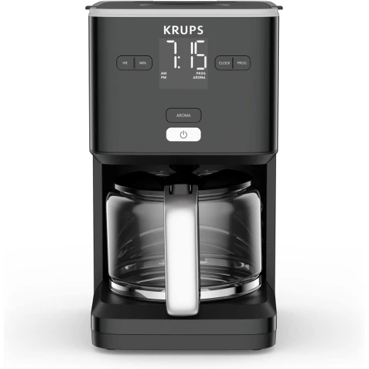 ماكينة صنع القهوة KRUPS Smart'n Light KM600810 مع مؤقت سعة 1.25 لتر باللون الأسود وظيفة الإغلاق التلقائي والحفاظ على الدفء ماكينة صنع القهوة KRUPS Smart'n Light KM600810 مع مؤقت سعة 1.25 لتر باللون الأسود وظيفة الإغلاق التلقائي والحفاظ على الدفء