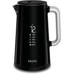 غلاية كهربائية كروبس Smart'n Light BW801810، بسعة 1.7 لتر، باللون الأسود، مزودة بـ 5 إعدادات لدرجة الحرارة وخاصية الحفاظ على السخونة لمدة 30 دقيقة - كروبس