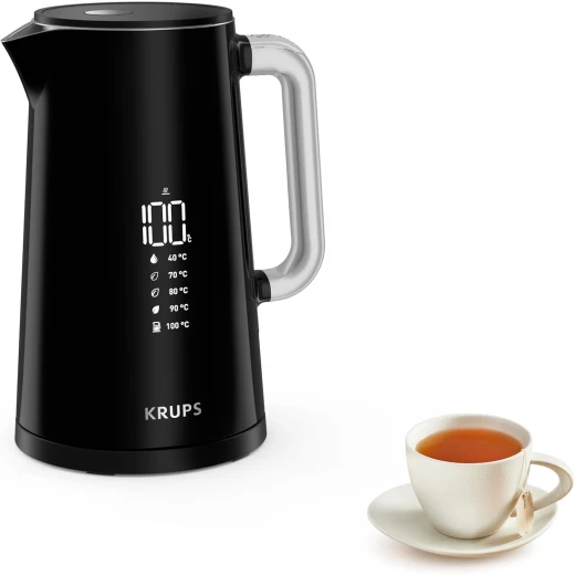 غلاية كهربائية كروبس Smart'n Light BW801810، بسعة 1.7 لتر، باللون الأسود، مزودة بـ 5 إعدادات لدرجة الحرارة وخاصية الحفاظ على السخونة لمدة 30 دقيقة - كروبس - Image 9