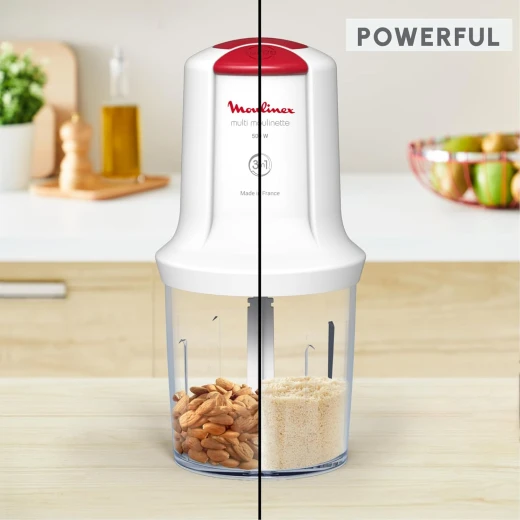 Moulinex Multi Moulinette Mini Chopper White 500 ml 300 Watts Safety Lock Plastic Bowl - MOULINEX - Image 8