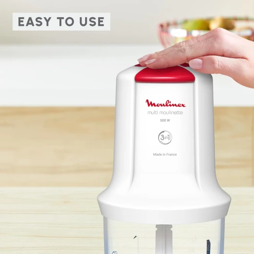 Moulinex Multi Moulinette Mini Chopper White 500 ml 300 Watts Safety Lock Plastic Bowl - MOULINEX - Image 10