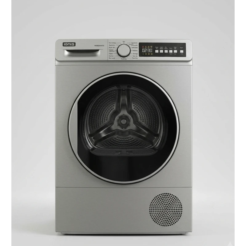 IGNIS 9kg Heat Pump Tumble Dryer, Silver, A++ Energy Rating, 15 Drying Programs, Double Dry Function, Child Lock, Energy Efficient with 3-Year Warranty - Beko
